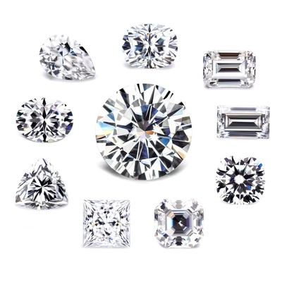 GRA-certificaat gesneden Wit Moissanite Diamant Prinses Oval Peer Asscher Stralend Smaragd gesneden losse moissanite stenen VVS