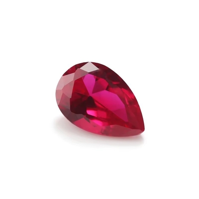 Vintage Style Ruby Moissanite Synthetische Korund Perenvorm 2x3mm Tot 10x14mm losse edelsteen Voor sieraden maken