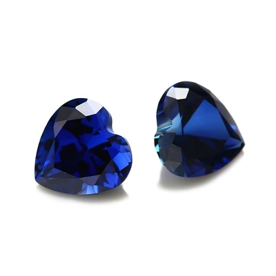 Edelstenen losse Edelsteen Hart gesneden 3x3mm tot 10x10mm 33# 34# Blauwe saffier Synthetische stenen