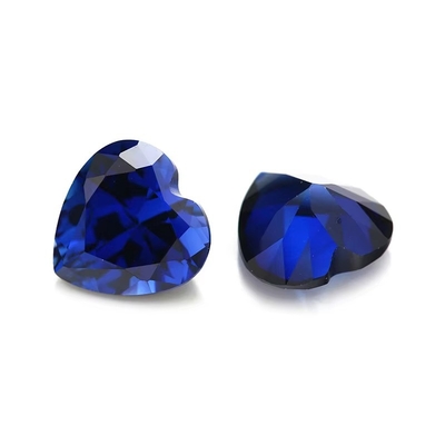Edelstenen losse Edelsteen Hart gesneden 3x3mm tot 10x10mm 33# 34# Blauwe saffier Synthetische stenen
