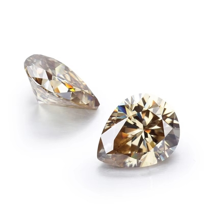 Synthetisch Corundum Moissanite Diamant lichtgeel Champagne Peer losse Moissanite Stones voor Ring
