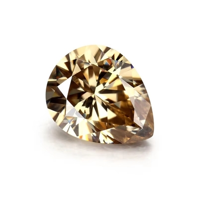 Synthetisch Corundum Moissanite Diamant lichtgeel Champagne Peer losse Moissanite Stones voor Ring