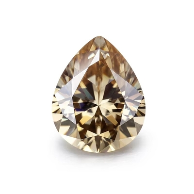 Synthetisch Corundum Moissanite Diamant lichtgeel Champagne Peer losse Moissanite Stones voor Ring