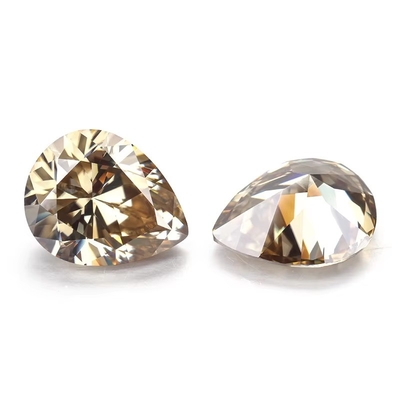 Synthetisch Corundum Moissanite Diamant lichtgeel Champagne Peer losse Moissanite Stones voor Ring