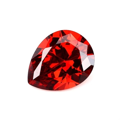 Vintage moissanite verlovingsringen losse edelstenen verschillende kleuren Peervorm 6x4mm Synthetische Kubische Zirconia