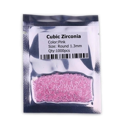 3A Kwaliteit Roze Kleur Groothandel losse edelstenen Ronde vorm 2mm 3mm Synthetische Kubische Zirconia Custom Moissanite voor hanger