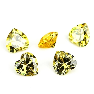 Kleuren CZ Moissanite Diamant Hart gesneden 3x3mm 4x4mm Synthetisch Kubisch Zirconia