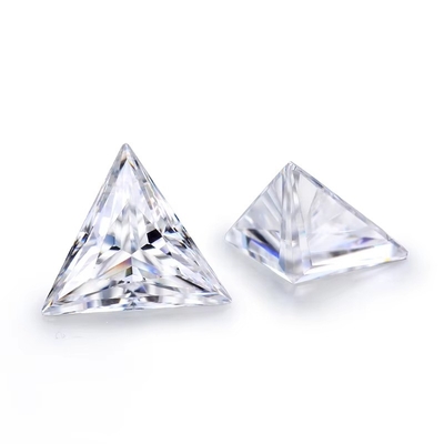 D Kleurloze synthetische moissanite driehoekige snij VVS1 losse moissanite diamant 5 karaat ring