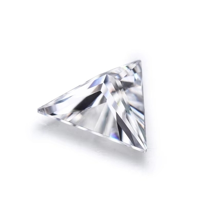 D Kleurloze synthetische moissanite driehoekige snij VVS1 losse moissanite diamant 5 karaat ring