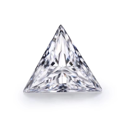 D Kleurloze synthetische moissanite driehoekige snij VVS1 losse moissanite diamant 5 karaat ring