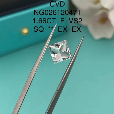 IGI Certificaat NGIC Lab Groeide Diamant Prinses Vierkant Snij 1.66ct F VS2 Losse Hpht Cvd Diamant Moissanite