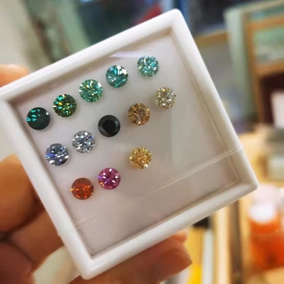 GRA-certificaat 1ct Rond gesneden 6,5 mm VVS1 losse Moissanite Diamant in Wit Roze Geel Champagne Blauw Groen voor sieraden