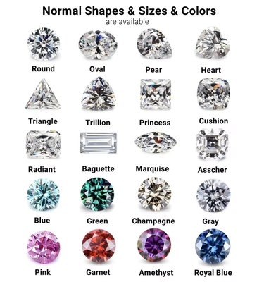 3mm-12mm Lab Grown D Colorless VVS1 Moissanite Stones Perfect voor Smaragd Prinses Ovale Peer Marquise en Kussen Forms