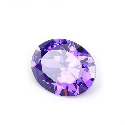 8x6mm losse edelsteen Europese machine gesneden Amethyst Kleur Ovale vorm Synthetische kubische Zirconia Zwart