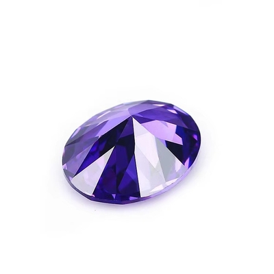 8x6mm losse edelsteen Europese machine gesneden Amethyst Kleur Ovale vorm Synthetische kubische Zirconia Zwart