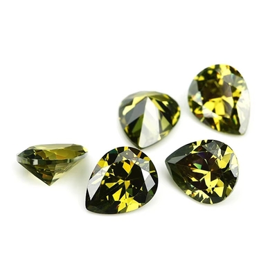 Champagne kleur Zircon losse edelsteen Peer vorm 10x8mm synthetische kubische Zirconia Moissanite