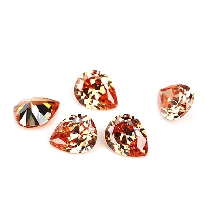 Champagne kleur Zircon losse edelsteen Peer vorm 10x8mm synthetische kubische Zirconia Moissanite