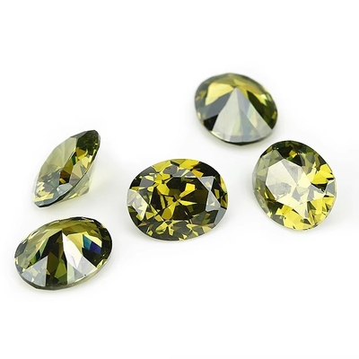 Moissanite oorbellen edelstenen Roze Peridot Granaat Geel cz stenen Ovale vorm 12x10mm synthetische kubische zirconia voor Ring