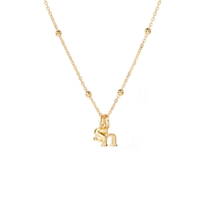 18k goud 925 sterling zilver metaal 26 alfabet initialen charme ketting