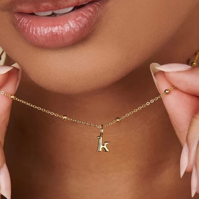 18k goud 925 sterling zilver metaal 26 alfabet initialen charme ketting