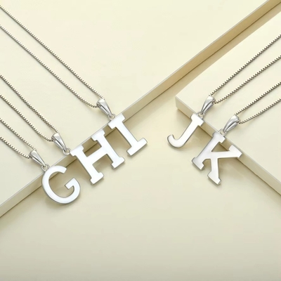 925 Sterling zilver alfabet letters halsketting hanger gepersonaliseerde initiële charmes sieraden