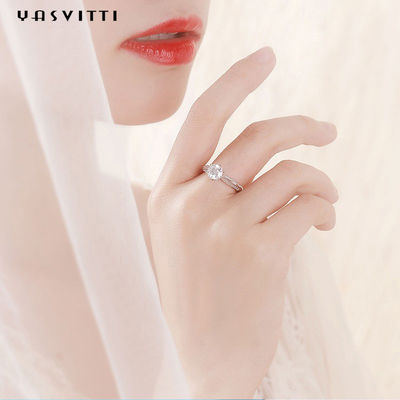 0.07oz 0.57in Sterling Silver Faith Ring-ODM de Ronde Ring van het Besnoeiingszirkoon