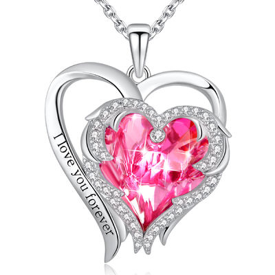 0.9x1.18in 0.22oz van de de Tegenhangerhalsband van het Liefdehart SGS In Crystal Heart Pendant