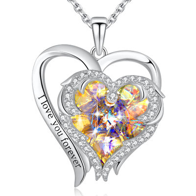 Valentine 925 Hart Gevormde SGS van 6.23g 1.18in Sterling Silver Heart Pendant Necklace