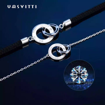 0.22m 0.1oz Sterling Silver Jewelry Sets Silver Ketting en Armband Vastgestelde ODM