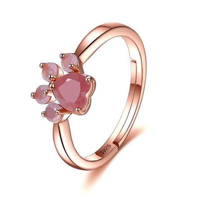 0.9cm Ringen van de de kattenklauw van 2,05 gramsterling silver jewelry rings 10k de Gouden