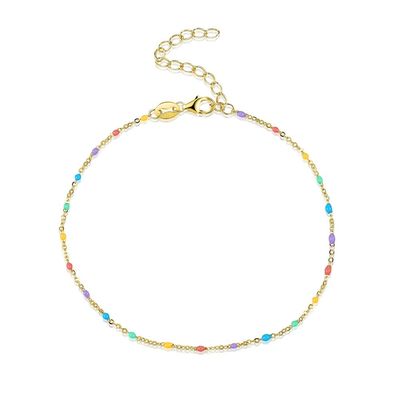 21.2cm het Zirkoonarmband S925 van 0,8 Gramsterling silver rainbow bracelet unisex