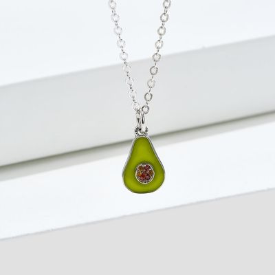 1.1x0.8cm 5A 17,7“ Peervormige Tegenhanger Sterling Silver Jewelry Necklaces 2.9g
