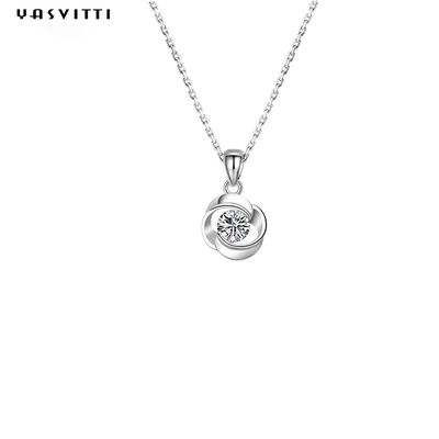 Van de de Steentegenhanger van luxe Geometrische Sterling Silver Necklace Blue Topaz de Halsbandenjuwelen
