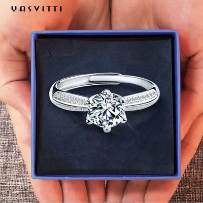 22.1mm 2.52g Diamond Wedding Ring Diamond Band Rings van de Vrouwen van festivalmoissanite