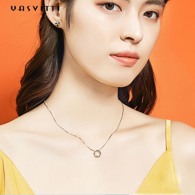 6.3in 3 Halsband van de de Kroontegenhanger van Gramsterling silver jewelry necklaces 5A de Kubieke Zircon