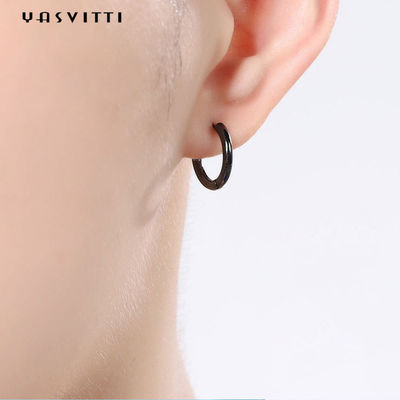 de Oorringen van de het Roestvrije staalhoepel van de Mensen van 0.07oz 0.12cm Sterling Silver Jewelry Earrings 316L
