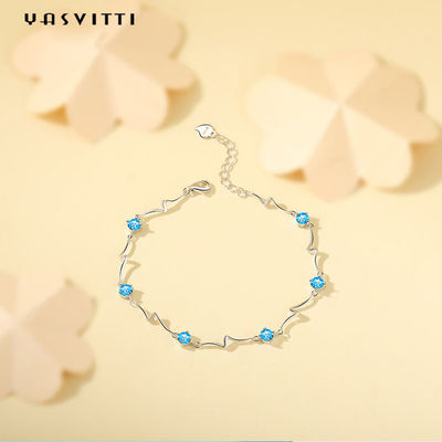 0.14oz 0.2m SGS van de de Armbandarmband van Sterling Silver Jewelry Bracelets Fiancée Regelbare