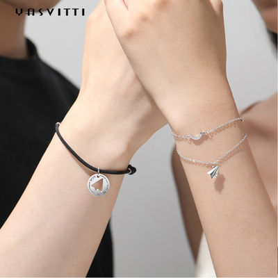 SGS 0.19oz Document Vliegtuigarmband ODM van 9,5 Duimsterling silver bracelet