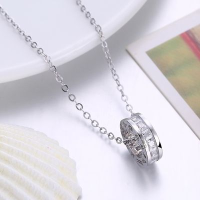 Sterling Silver 925 Diamond Small Pretty Waist Necklace-de Keten van het Maniertemperament