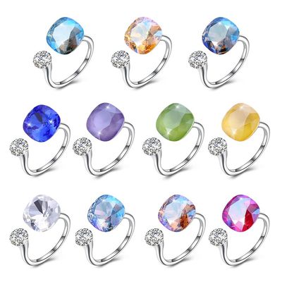 3,43 Gram 0.5cm Sterling Silver Jewelry Sets 925 Graduatie Open Band Diamond Ring