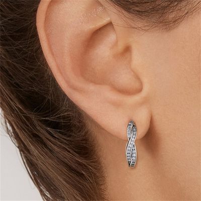 0.5in 1.7g Gevlechte ODM van de Draaibrincos Sterling Silver Studs Party van Hoepeloorringen