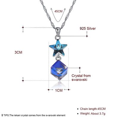 5A 3.7g 45cm de Halsbandodm Sterling Silver Diamond Necklace van de Zirkoonster