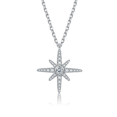 3x2cm Sterling Silver Necklace Chains AAAAA CZ Witgoud Geplateerde Halsband
