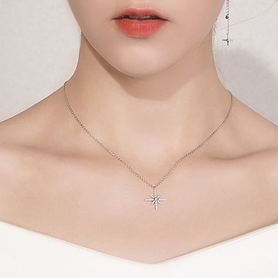 3x2cm Sterling Silver Necklace Chains AAAAA CZ Witgoud Geplateerde Halsband
