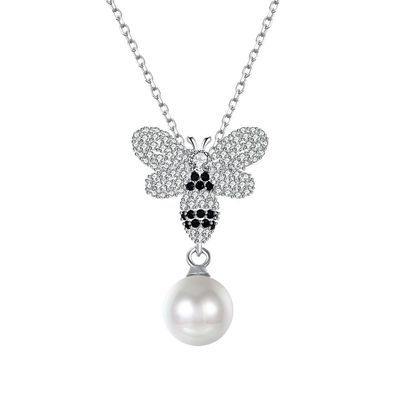 Manierodm Vlinderkristal 0.27in Parel 3.93g Sterling Silver Jewelry Necklaces