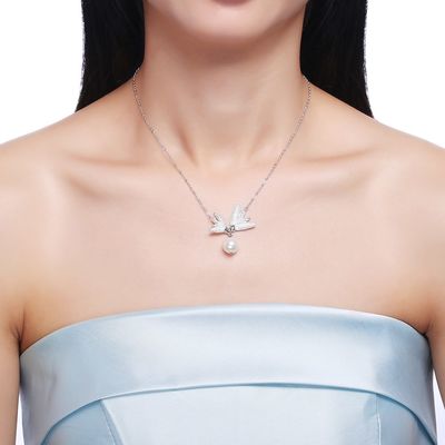 10mm Zoetwaterparelvlinder 14,7“ 6.1g-Ketting Sterling Silver Jewelry Necklaces
