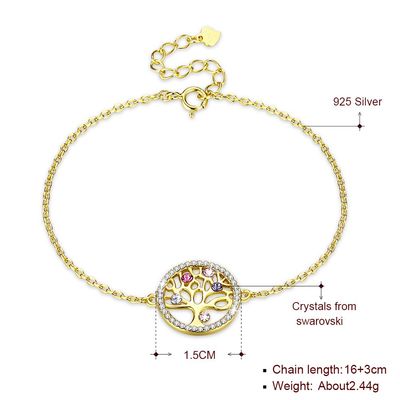 Boom van het Leven Sterling Silver Jewelry Bracelets
