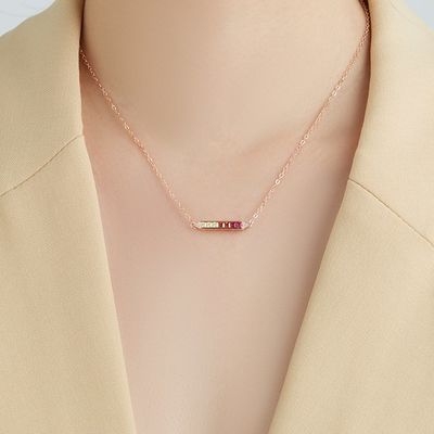 1.31ft 2.2g Sterling Silver Necklace Chains S925 Regenboog 18 Duim Zilveren Keten