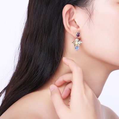Diamond Gift Sterling Silver Jewelry-Oorringen