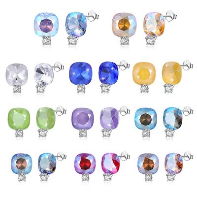 Multikleur Sterling Silver Jewelry Earrings